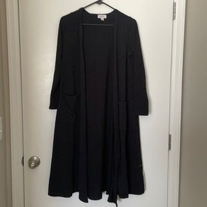 Lularoe Sarah Duster Cardigan - Black Size Small
